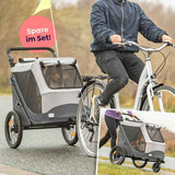 Set Fahrradanhänger für Hunde + Jogger-Frontrad