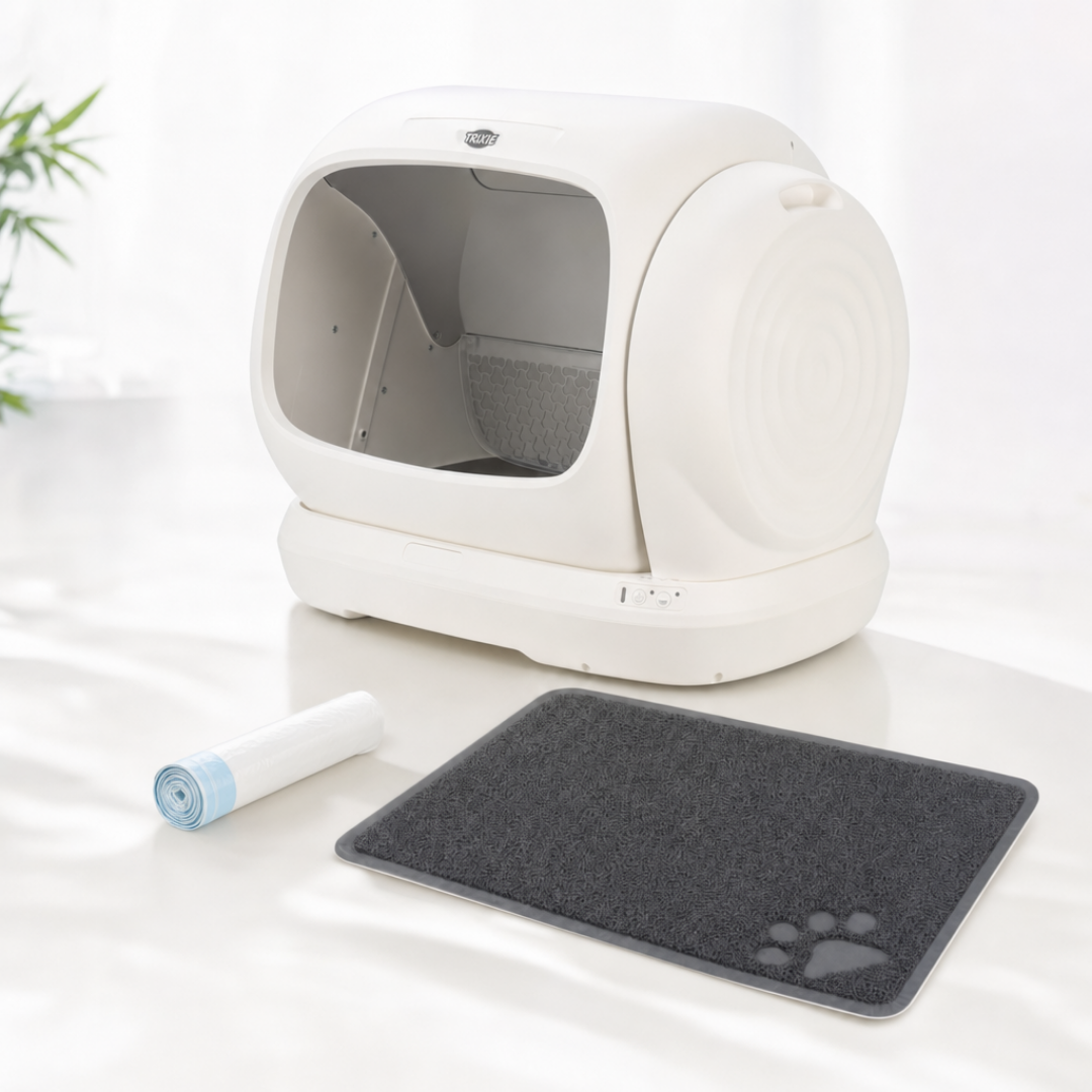 Set Katzentoilette XL mit Katzenkotbeuteln und Vorleger